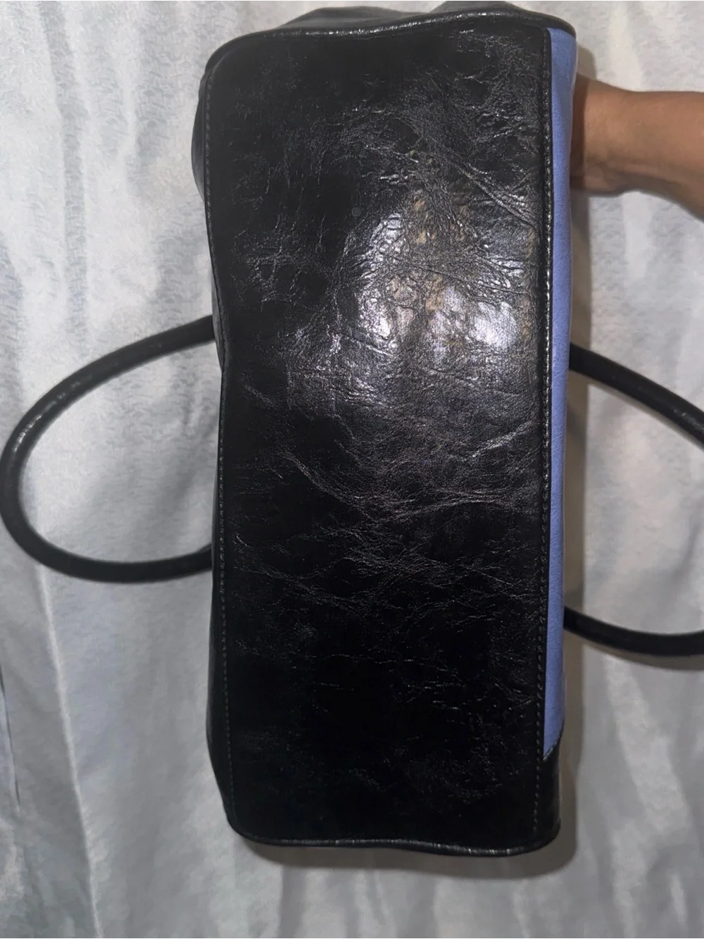 Black and blue bag
